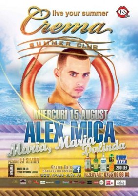 Crema Summer Club din Mamaia dă tonul distracţiei de miercuri seara, cu Alex Mica